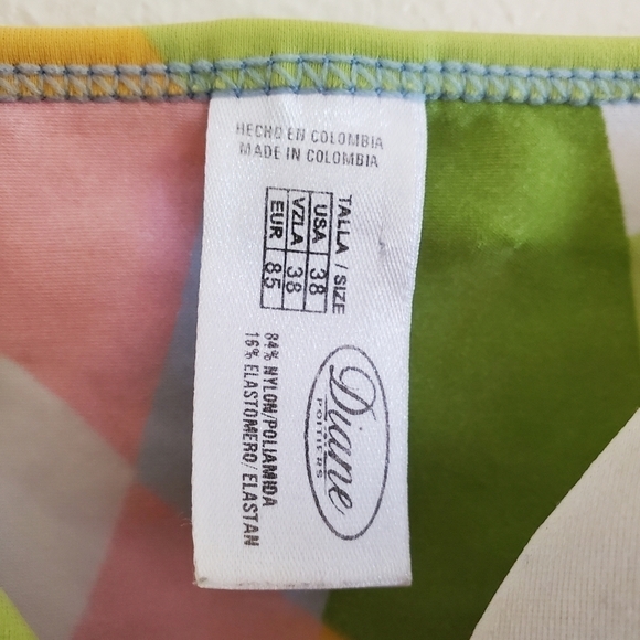 2/$20 Diane Poitiere Retro 70s Swimsuit Top - Picture 5 of 8